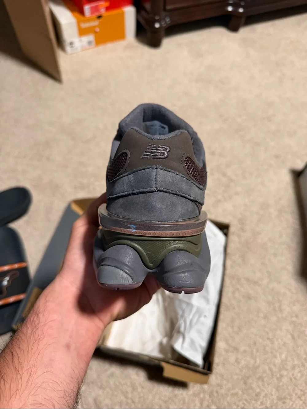New Balance 9060 Men's Burgundy/Grey Lifestyle Sneaker